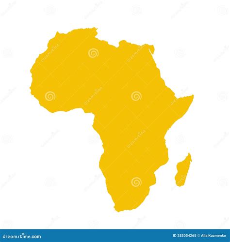 Map Of Africa Sign Silhouette World Map Globe Vector Isolated Color