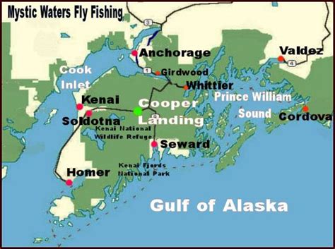 The state of alaska makes no expressed or implied warranties (including warranties of Kenai Peninsula Map from Mystic Waters Fly Fishing | Kenai ...