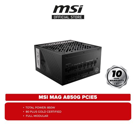 Msi Mpg A850g Pcie5 850w 80 Plus Gold Power Supply Shopee Malaysia