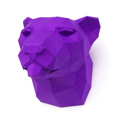 Artist Designs Diy Paper Templates For Adorable 3d Geometric Animals