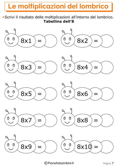 Scuola primaria tabelline tavola pitagorica 33 materiali. Giochi sulle Moltiplicazioni per Bambini da Stampare ...