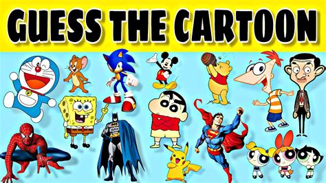 50 Cartoon Characters Guess The Cartoon Quiz Youtube