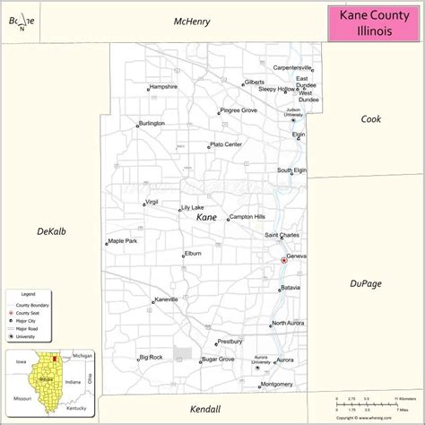 Map Of Kane County Map Illinois Where Is Located Cities Population