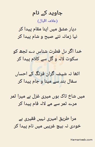 Aik Naujawan Ke Naam By Allama Iqbal Urdu Poetry