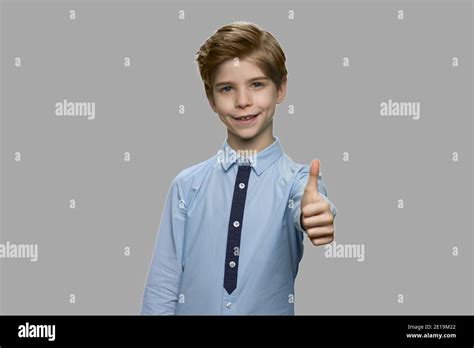 Little Boy Giving Thumb Up Sign Stock Photo Alamy