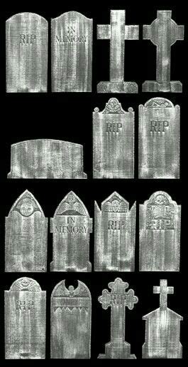 Halloween Tombstone Shapes
