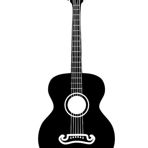 Acoustic Guitar Silhouette By Annartshock Acoustic Guitar Guitar Acoustic