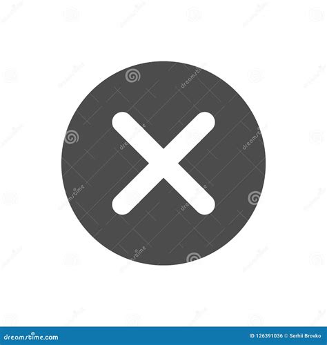 Delete Icon Isolated On White Background Vector Illustration Stock