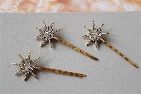 Celestial Hair Pins Star Hair Pins Star Hair Piece Gold Etsy