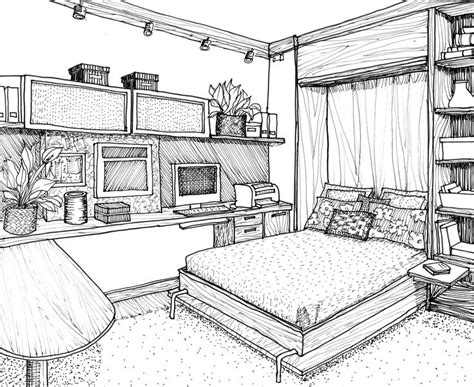Bedroom Interior Design Drawing Interior Design Drawings Drawing