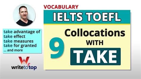 Ielts Toefl Vocab 9 Collocations With Take Youtube