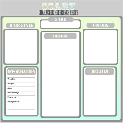 Oc Template Blank Character Reference Sheet Treasuredevil Wallpaper