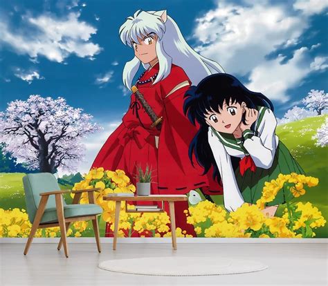 [self Adhesive] 3d Inuyasha Landscape Poster 3 Japan Anime Wall Paper Mural Wall Print Decal