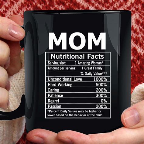 Mom Nutritional Facts Funny Mother Day Nutrition Fact Mommy Etsy
