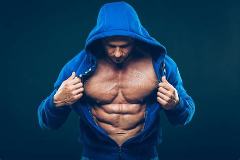 Man With Muscular Torso Strong Athletic Men Stock Image Image Of