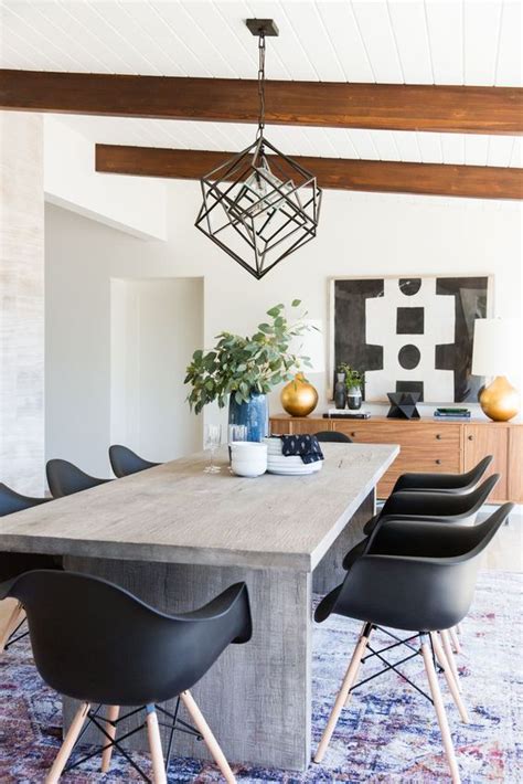 Remodelaholic Dining In Style Neutral Mid Century Modern Dining Room