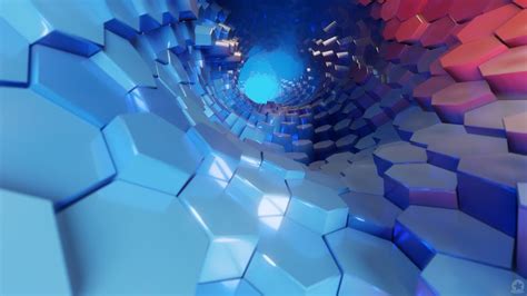 Hexagon, 3D, Blue, Abstract, 4K, #51 Wallpaper