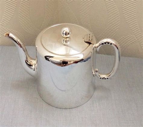 Vintage Silver Plate 2 Pint Hotel Ware Teapot By Pinder Brothers