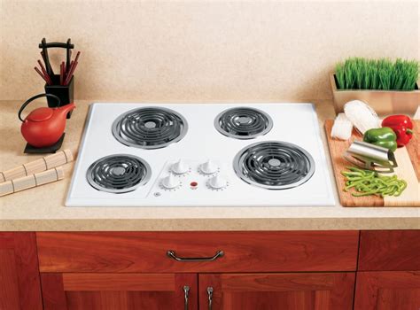 Ge Jp328wkww 30 Inch Electric Cooktop With 4 Coil Elements Removable
