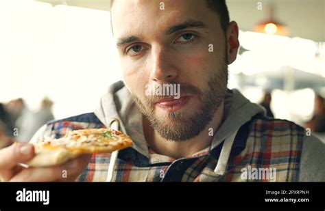Handsome Man Eating Pie Stock Videos Footage Hd And K Video Clips Alamy