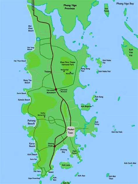 Phuket Map Phuket Island