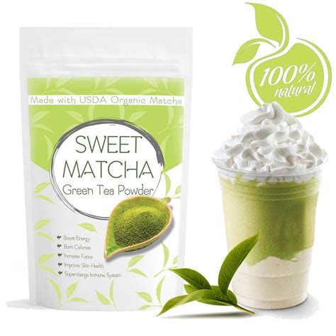 Sweet Matcha Green Tea Powder 16oz Green Tea Powder Mix Made With