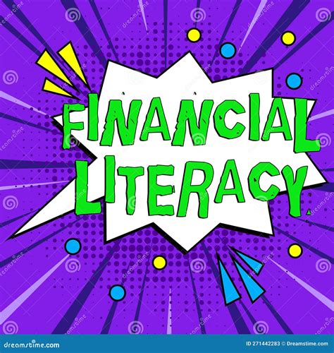 Writing Displaying Text Financial Literacy Concept Meaning Understand