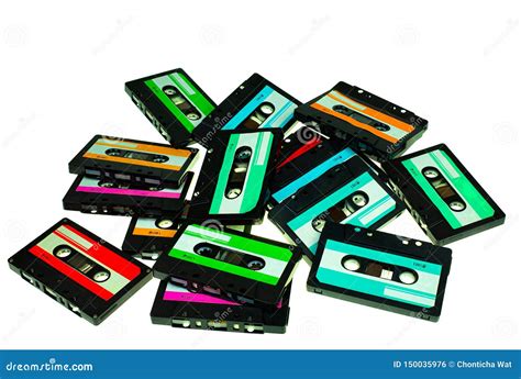 Stack Vintage Compact Cassette Tape Stock Photo Image Of Classic