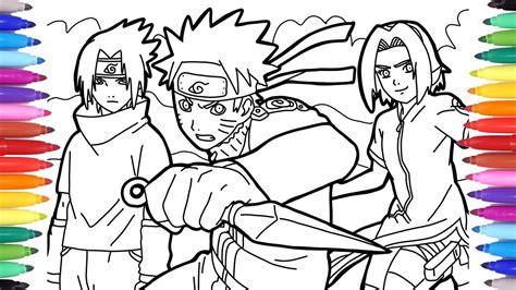 5 Coloring Pages With Naruto And Sasuke Naruto E Sasuke Naruto And