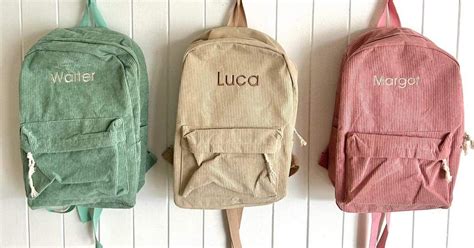 corduroy backpack with personalised option curious grace co