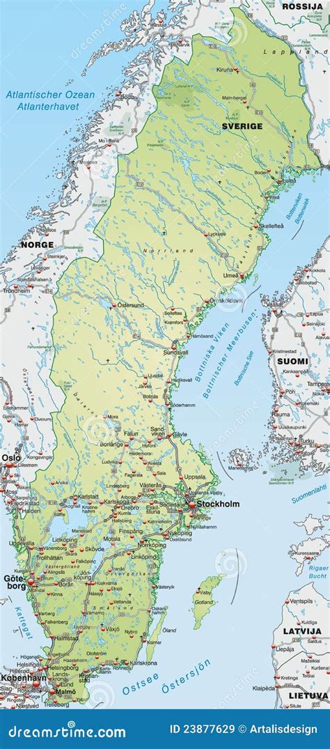 Mappa Politica Della Svezia Illustrazione Vettoriale Vrogue Co