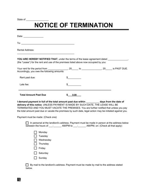 Free Eviction Notice Templates Pdf Word