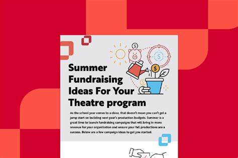 Summer Fundraising Ideas Infographic On The Stage
