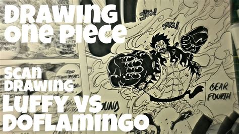 Drawing Luffy Gear 4 Vs Doflamingo One Piece Youtube