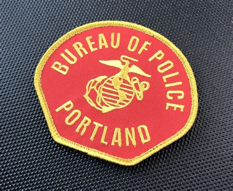 Portland Police Usmc Veteran Morale Patch Velcro Backed Version
