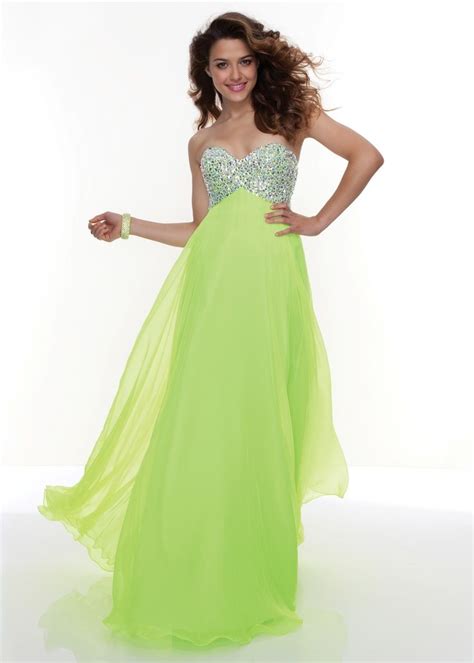 Lime Green Prom Dresses Sweetheart Neckline Green Beaded Prom Dress