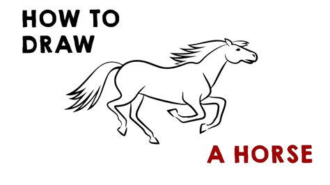 How To Draw A Horse Step By Step In 3 Minutes Cara Menggambar Seekor