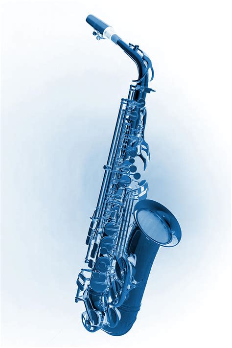 Saxophone Blue Tint Photograph By M K Miller Pixels