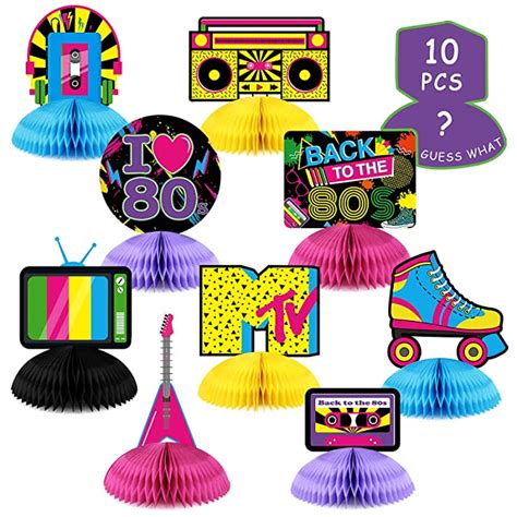 Buy 80s Party Decorations 10pcs Back To The 80s Party Honeycomb