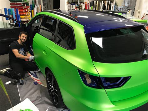 Plain adhesive films are perfect for. Autofolie Carwrapping Hexis Folie statt Lack - WEGASwerbung