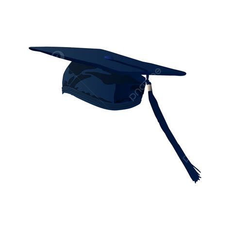 Gambar Vektor Desain Clipart Sekolah Topi Kelulusan Biru Cap Wisuda