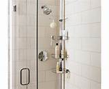Tension Rod Shower Shelves Pictures