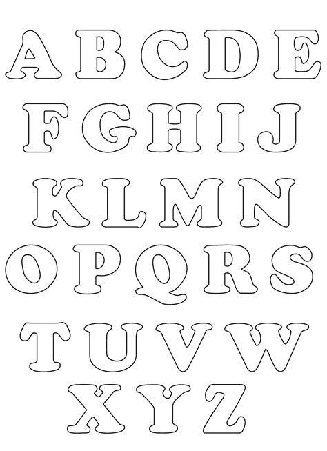 Molde De Letras Para Imprimir Alfabeto Completo Fonte Vazada Letras