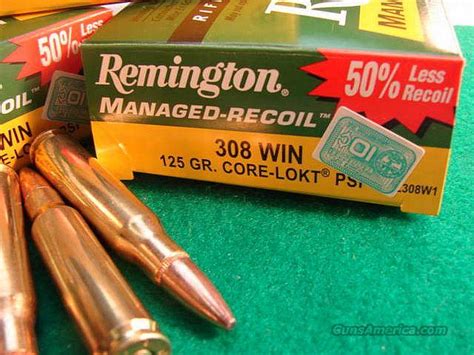 Ammo 308 Reduced Recoil Rem 125 P For Sale At