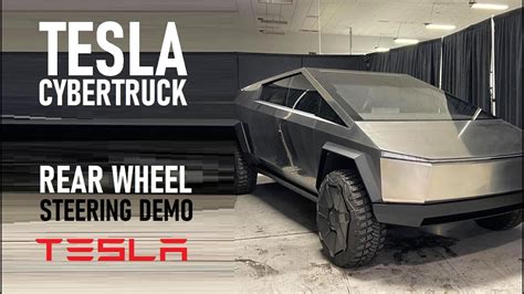 Tesla Cybertruck Rear Wheel Steering Demo Driving At The Cyber Rodeo