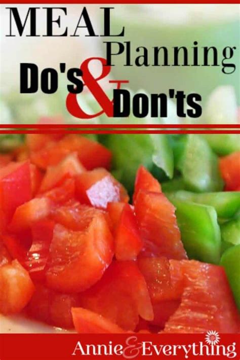Meal Planning Dos And Donts