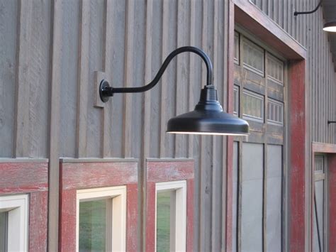Classic Gooseneck Barn Lights Lend Authenticity To New Build Inspiration Barn Light Electric