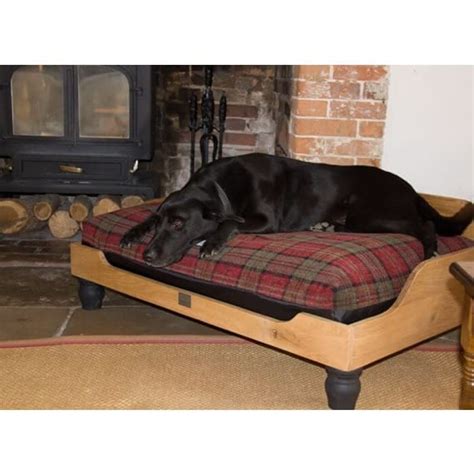 Handmade Wooden Luxury Raised Dog Bed Paws Plus One