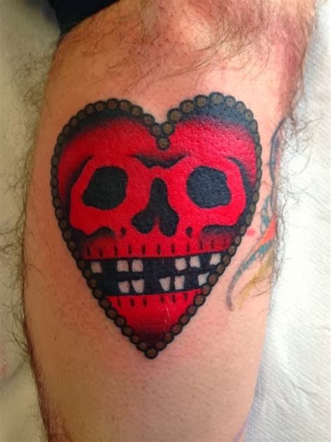 Red Heart And Skull Tattoo Tattoos Book 2510 Free