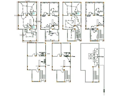 2 Bhk House Electrical And Plumbing Plan Cad Drawing Cadbull